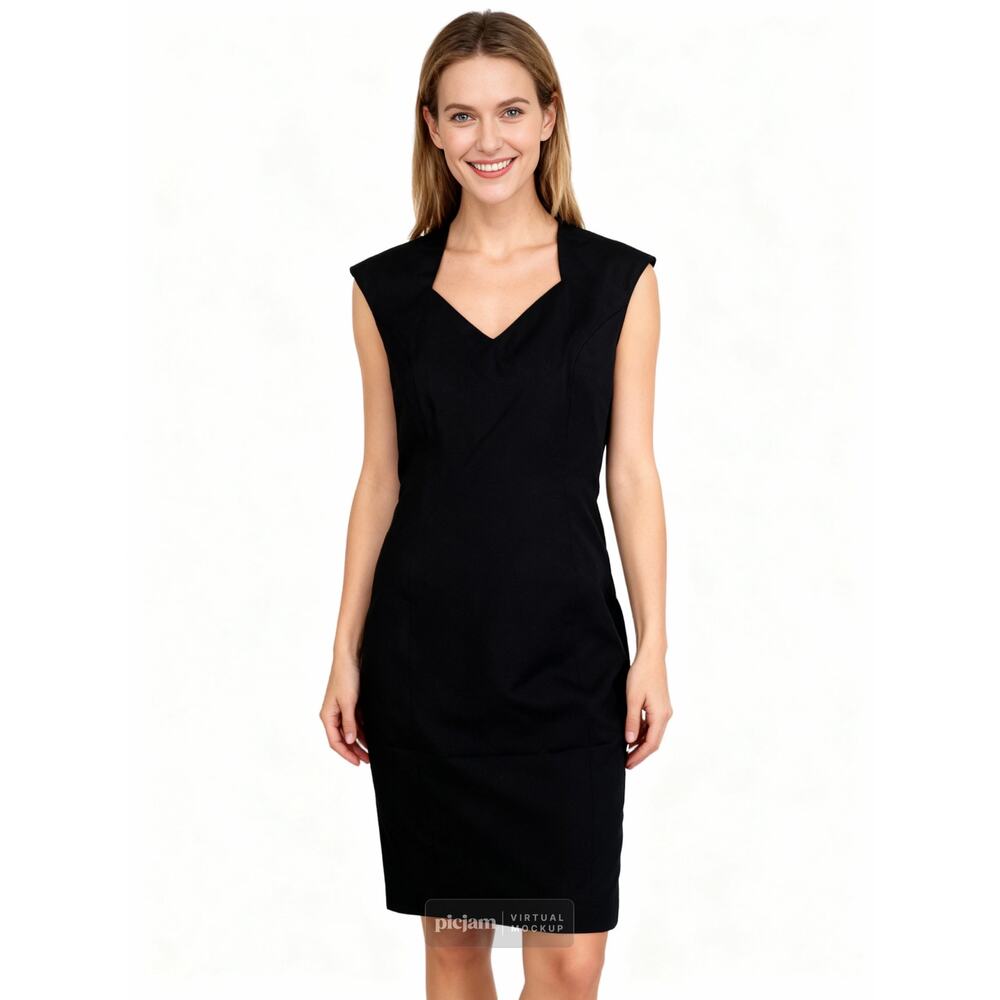 Vintage Constance Saunders Black Cotton Dress